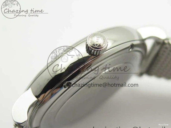 MIROTIME 0327 Breathable Portofino IW356501 SS V3 MK 1:1 Best Edition White Dial Gold Markers On SS Mesh Bracelet MIYOTA 7197